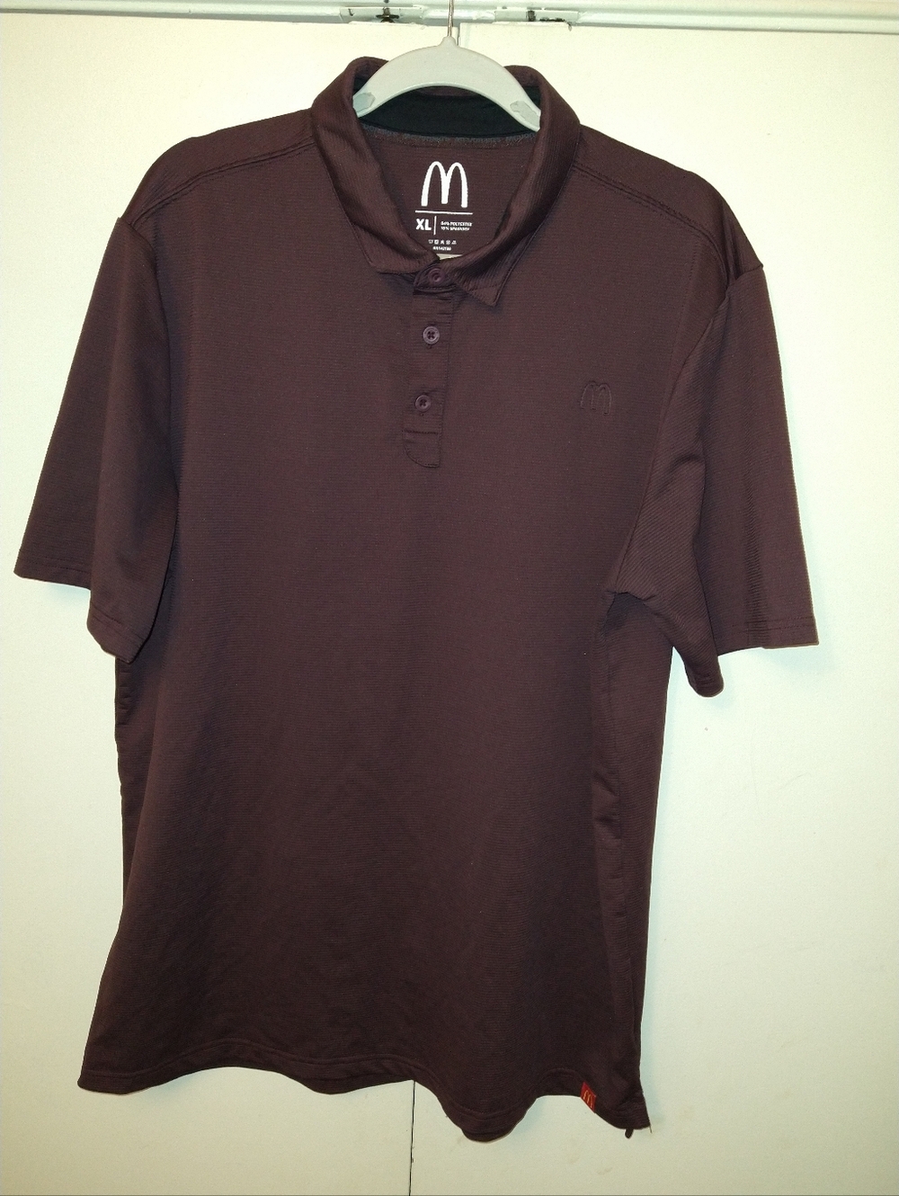 McDonald's Employee Crew Uniform Short Sleeve Polo Shirt Men's sz XL.